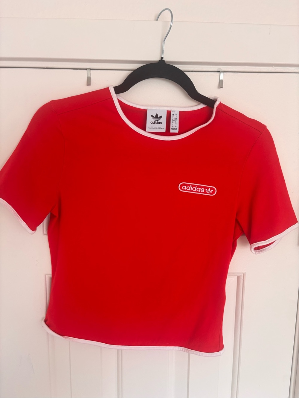 adidas Originals Crop Tee - Women’s Size Small (tight fit)